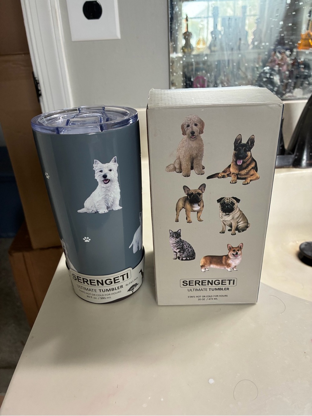 Brand New In Box! Serengeti Ultimate Tumbler • Breed: West Highland Terrier
